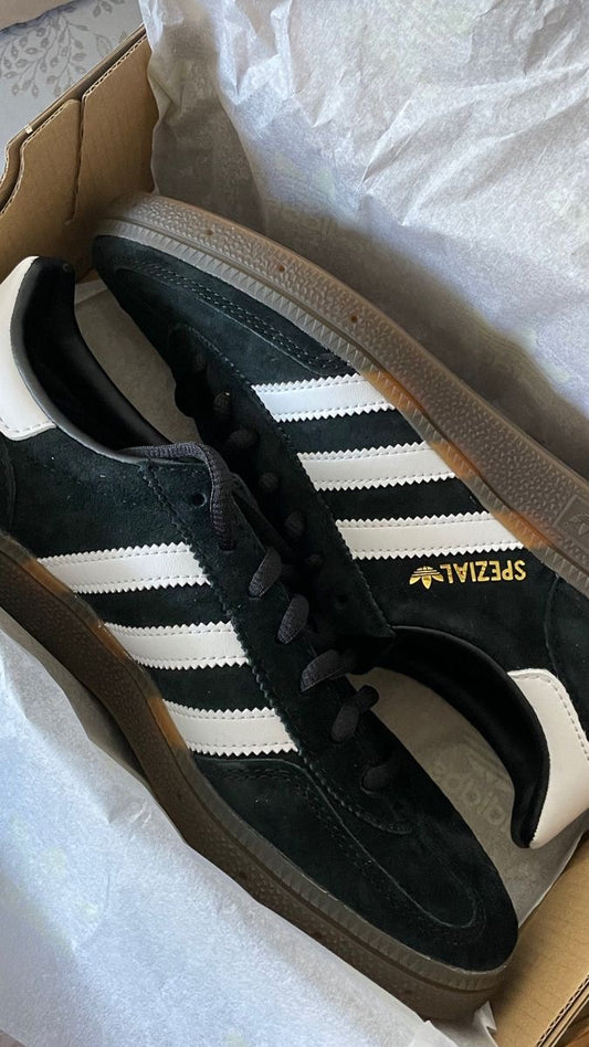 Adidas Handball Spezial Retro Suede Sneakers (Black)