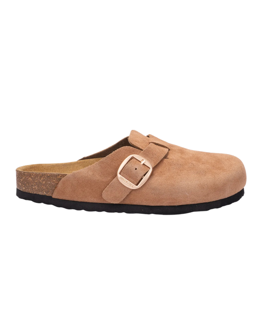 Birkenstock Boston Suede Classic Clogs (Brown)