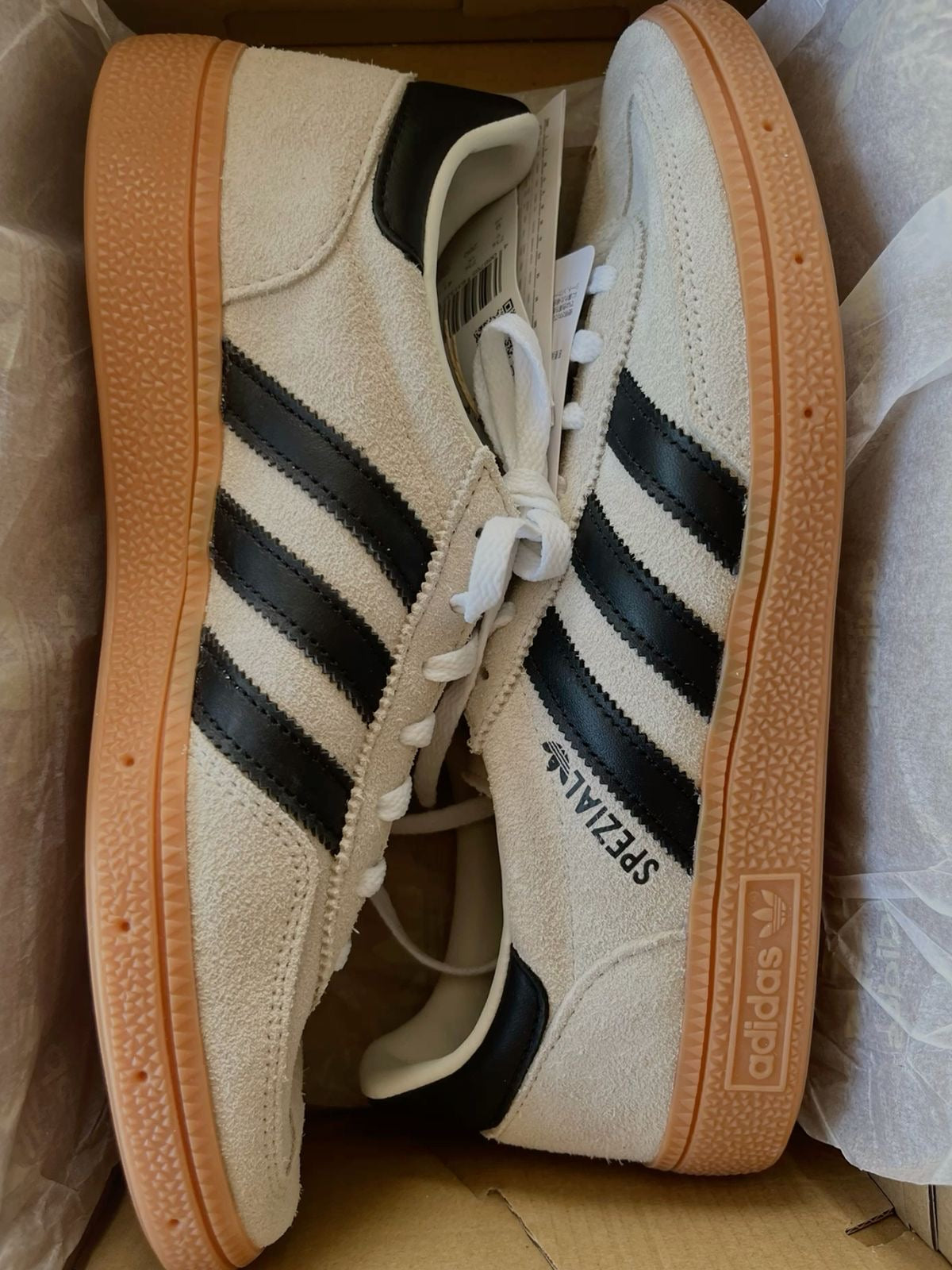 Adidas Handball Spezial Retro Suede Sneakers (Off-White)